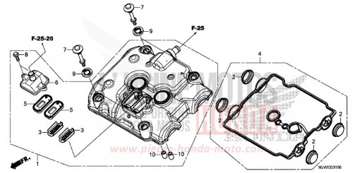 COUVERCLE DE CULASSE CBR500RAG de 2016